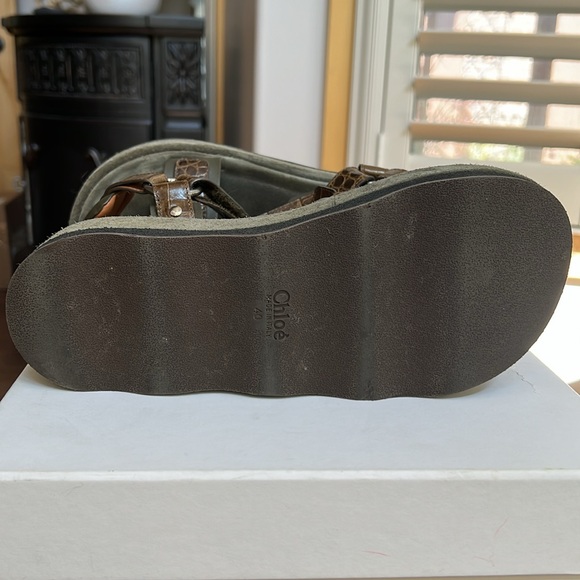 🐊 Chloe Wavy Sandals - sz 40 - Picture 9 of 14